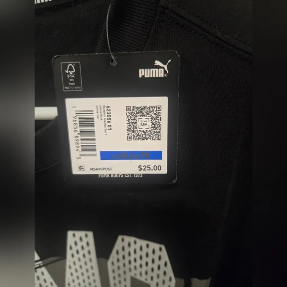 Puma Men's Tee Shirt Size XL Black - Picture 3 of 3